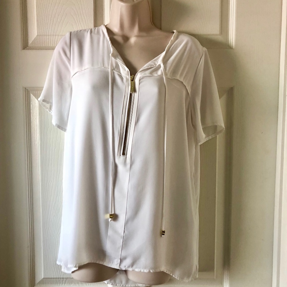 NWT Michael Kori white blouse